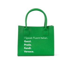 Luxurious Mini Modern Vegan Tote Green